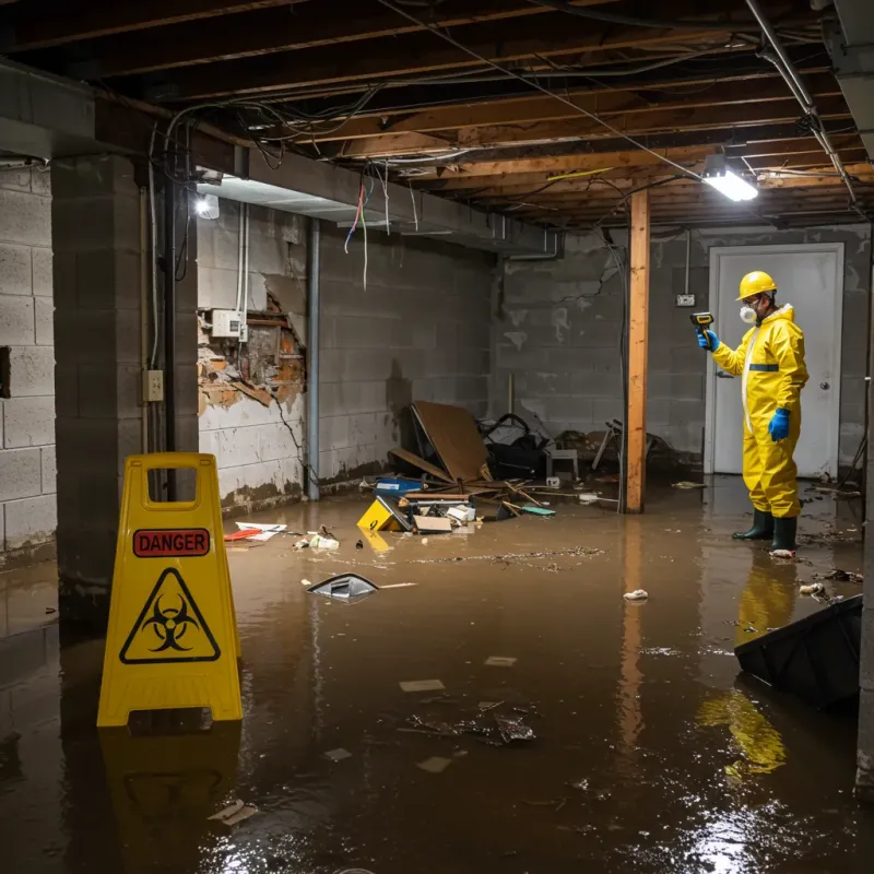 Flooded Basement Electrical Hazard in Paramus, NJ Property